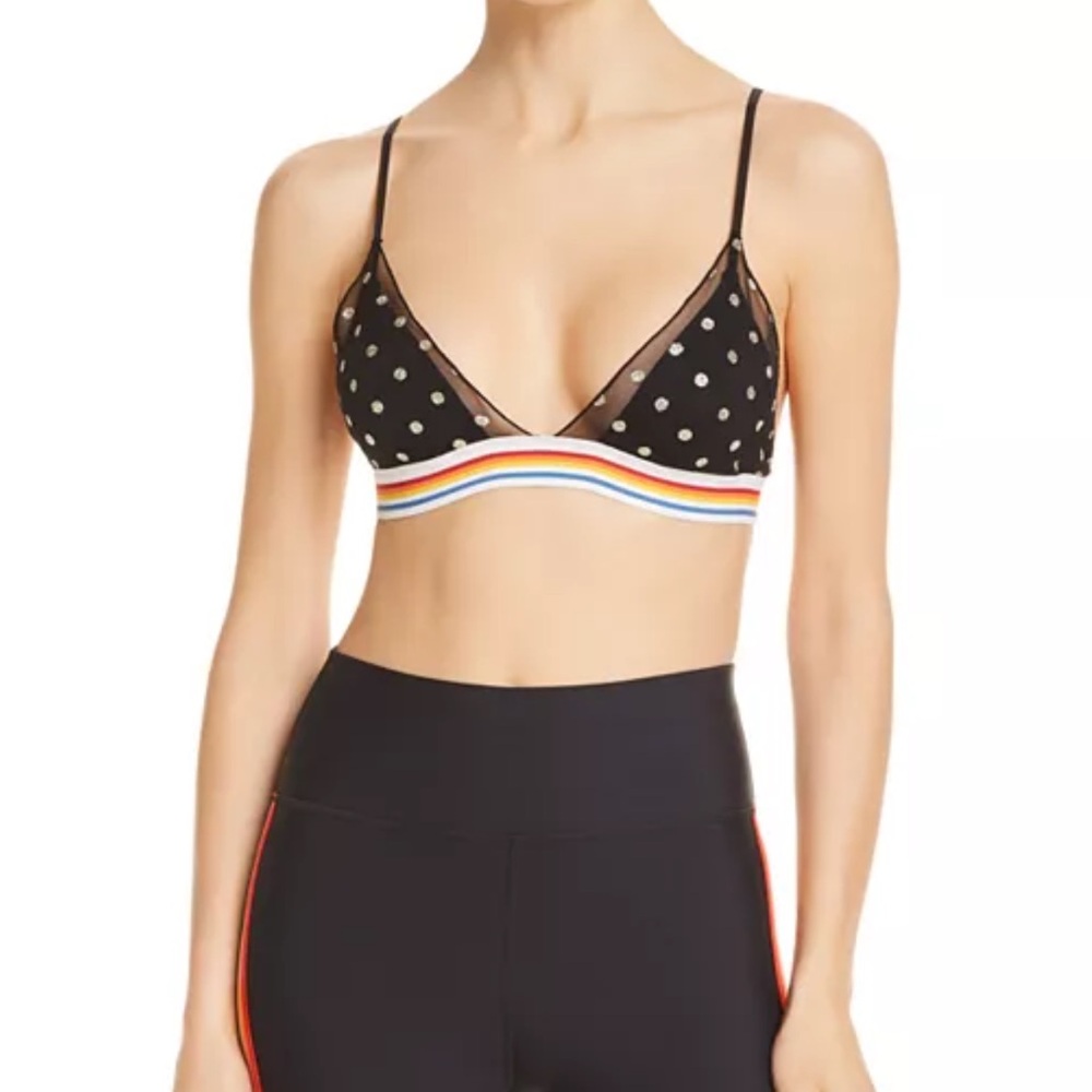 NWOT Spiritual Gangster Cosmos Polkadot Bra Rainbow